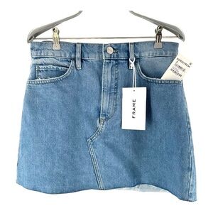 FRAME | NWT 28 Vista Grind High n Tight Mini Denim Skirt